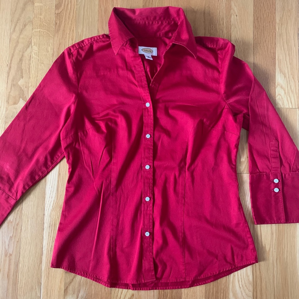 Bright Red Button-Down - image 2
